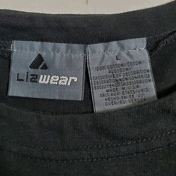 LIZ WEAR 90s Artsy Shirt Size L Gold Scribble Liz Claiborne Art To Wear Womens - Picture 8 of 10